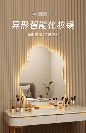 VILZSTUDIOS Wavy Wall Mirror Living Room Decoration Modern Art Vanity Aesthetic Large Size Mirror Fashion Espelhos Lounge Suite Furniture