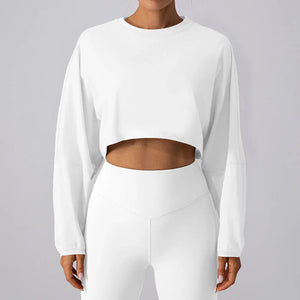 VILZSTUDIOS Breathable Long Sleeve Sports Crop Top
