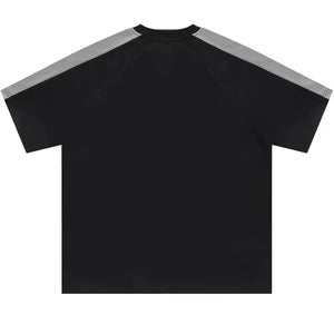 VILZSTUDIOS Retro Patchwork Hip Hop Letter T-Shirt