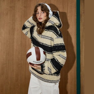 VILZSTUDIOS Retro Striped Hoodie