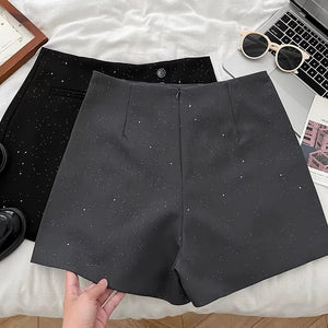 VILZSTUDIOS Sequin High Waisted Suit Shorts Pants