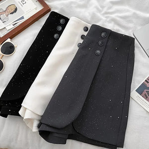 VILZSTUDIOS Sequin High Waisted Suit Shorts Pants