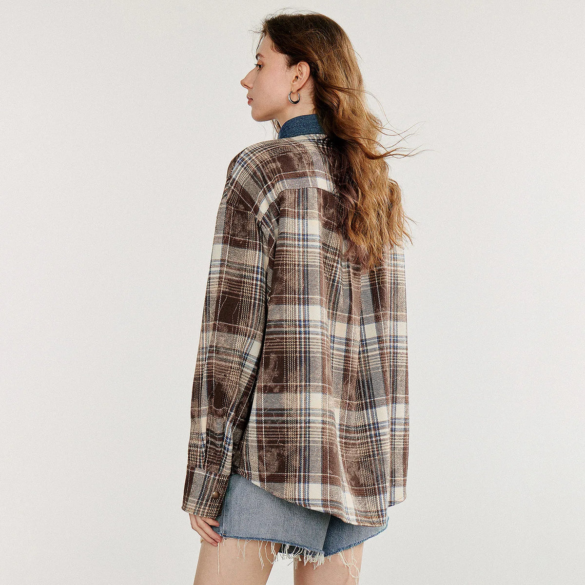 VILZSTUDIOS Retro Plaid Long Sleeve Shirt