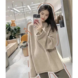 VILZSTUDIOS Cozy Wool Knit Round Neck Sweater
