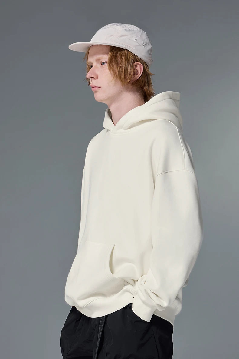 VILZSTUDIOS Premium Minimalist Fleece Solid Color Hoodie