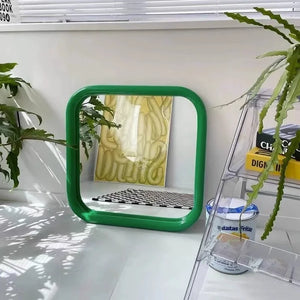VILZSTUDIOS Decorative Wall Mirror Stainless Steel Framed Mirror Modern Wall Mounted Vanity Mirror for Bathroom