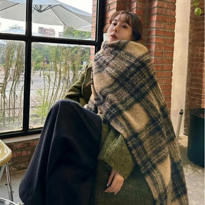 VILZSTUDIOS Nordic Plaid Mohair Scarf