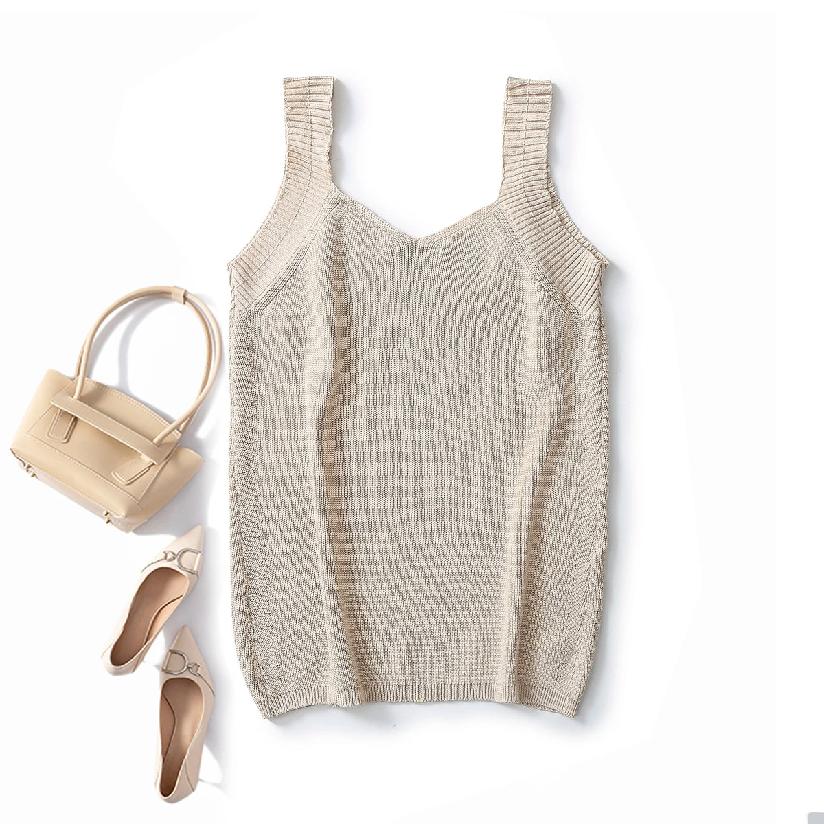 VILZSTUDIOS Casual Knit Tank Top