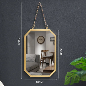 VILZSTUDIOS Nordic-Style Wrought Iron Square Wall-Mounted Mirror BathroomWall-Mounted Vanity Mirror Wall-Mounted Makeup
