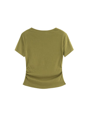 VILZSTUDIOS Slim Fit Square Neck T-Shirt