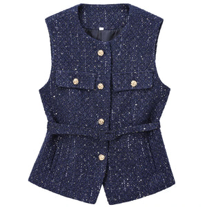 VILZSTUDIOS Stylish Textured Sleeveless Vest