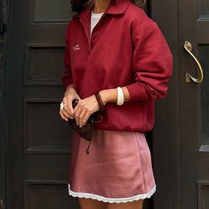 VILZSTUDIOS Chic High Waist Satin Skirt