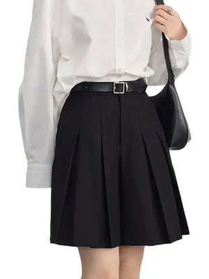VILZSTUDIOS Stylish Pleated High Waist Shorts