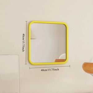 VILZSTUDIOS Decorative Wall Mirror Stainless Steel Framed Mirror Modern Wall Mounted Vanity Mirror for Bathroom