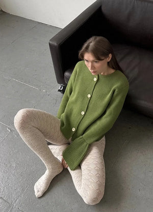 VILZSTUDIOS Cozy Flare Sleeve Knitted Cardigan