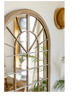 VILZSTUDIOS Huohan retro fake window decoration French wall-mounted mirror floor-to-ceiling fitting entrance living room fireplace mirror B