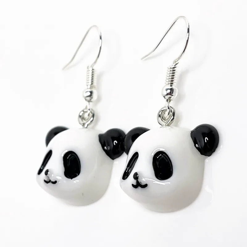 VILZSTUDIOS Adorable Panda Head Cute Resin Earring