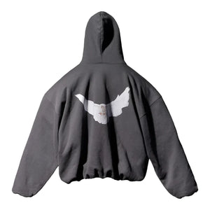 VILZSTUDIOS Oversized Dove Print Hoodie