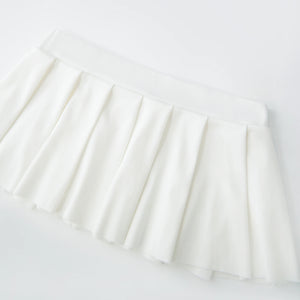 VILZSTUDIOS Solid Color High Waist Pleated Skirt