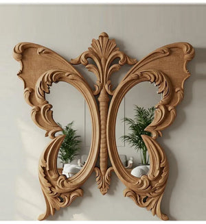VILZSTUDIOS Irregular Big Decorative Mirrors Retro Luxury Bedroom Wall Make Up Mirror Vanity Aesthetic Girls Espelho Room Decoration