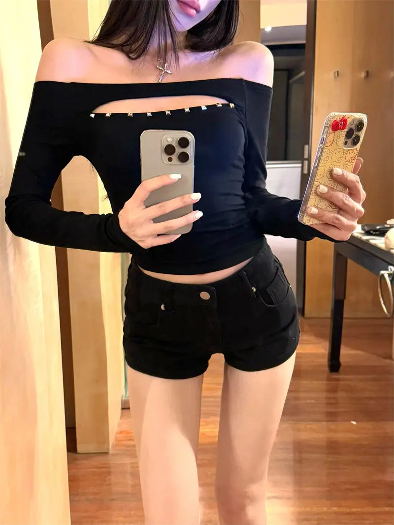 VILZSTUDIOS Sexy Hollow Out Crop Top