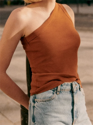 VILZSTUDIOS Chic French Slim Off Shoulder T-Shirt