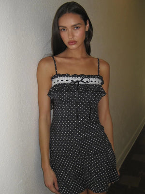 VILZSTUDIOS Chic Polka Dot Mini Dress Women Mini Dress