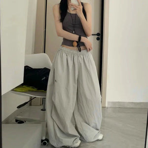 VILZSTUDIOS Trendy Oversized Black Wide Leg Pants