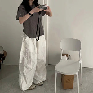 VILZSTUDIOS White Wide Leg Oversized Sweatpants
