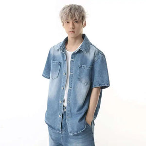 VILZSTUDIOS Denim Loose Two Pieces Set