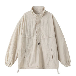 VILZSTUDIOS Stylish Drawstring Zipper Jacket