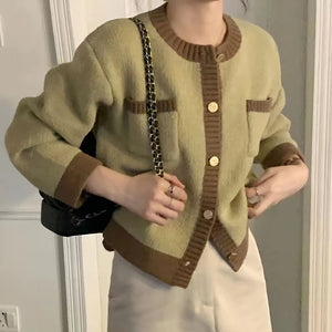 VILZSTUDIOS Chic Knit Contrast Cardigan