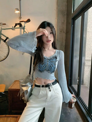 VILZSTUDIOS Butterfly Short Knit Shirt