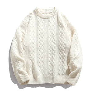 VILZSTUDIOS Classic Grey O-Neck Knitted Sweater