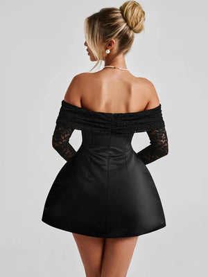 VILZSTUDIOS Elegant Sexy Off-Shoulder Mini Dress