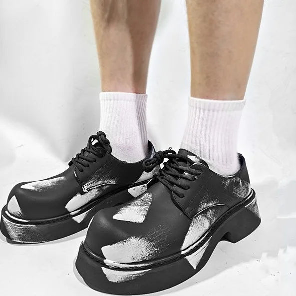 VILZSTUDIOS Versatile Personalized Casual Platform Head Leather Shoes