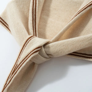 VILZSTUDIOS High Quality Autumn Winter Women 100% Cashmere Scarves 2025 NoveltyTriangular Knitted Warm Female Scarf Shawl130*35
