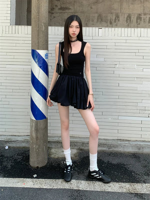 VILZSTUDIOS Black Ribbed Knit Bodycon Mini Dress