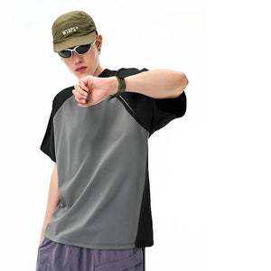 VILZSTUDIOS Breathable Quick Dry Color Block T-Shirt