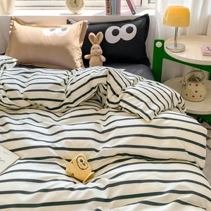 VILZSTUDIOS Vibrant Plaid Nordic Duvet Bedding Set