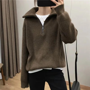 VILZSTUDIOS Casual Knitted Wool Sweater