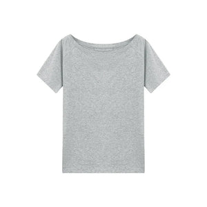 VILZSTUDIOS Basic Casual Off Shoulder T-Shirt