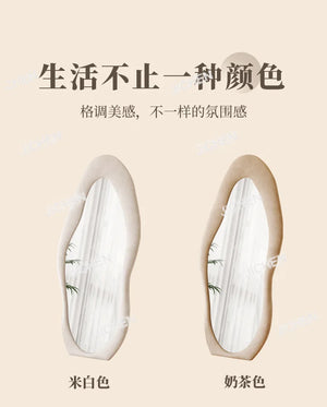 VILZSTUDIOS Full-length mirror Floor-to-ceiling Bedroom full-length mirror Special-shaped irregular cream ins wind fitting mirror