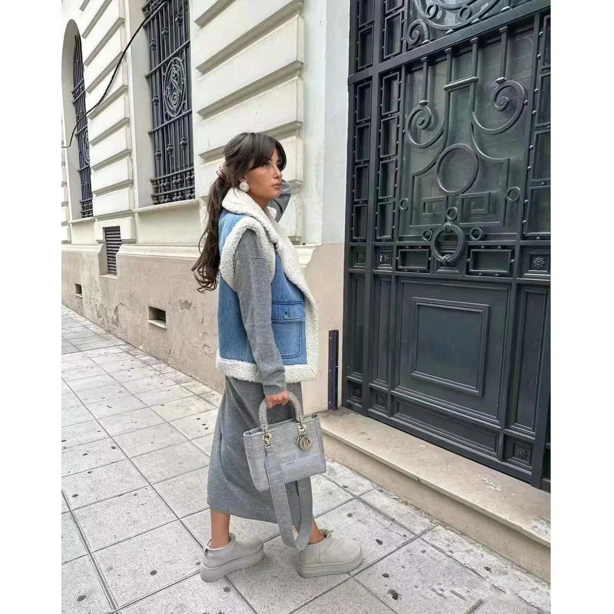 VILZSTUDIOS Cozy Vintage Denim Vest