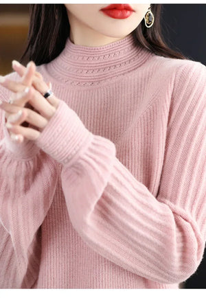 VILZSTUDIOS Cozy Knit High Collar Sweater