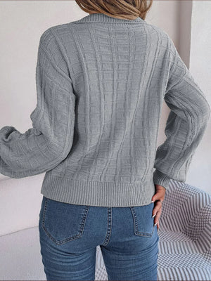 VILZSTUDIOS Cozy Knitted Plaid Sweater