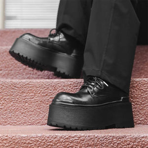 VILZSTUDIOS Trendy Big Head Leather Casual Shoes