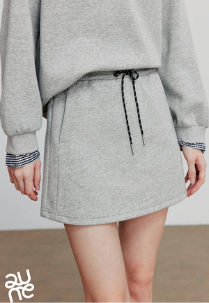 VILZSTUDIOS Stylish Autumn Cotton Casual Mini Skirt