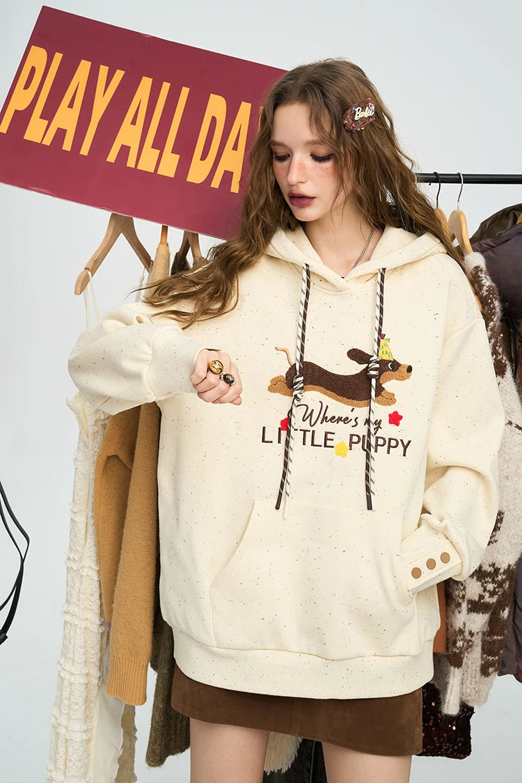VILZSTUDIOS Colorful Original Dot Cuff Print Hoodie