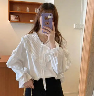 VILZSTUDIOS Stylish Lace-Up Button Down Shirt